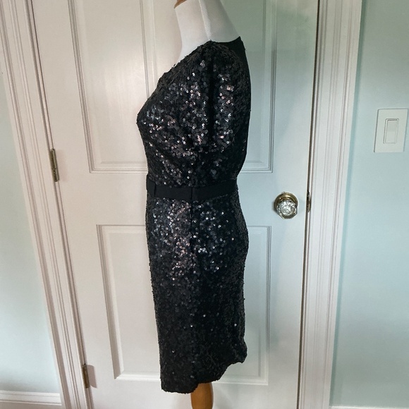MM Couture by Miss Me Black Sequin Dress Size Medium Short Sleeve - Picture 2 of 5